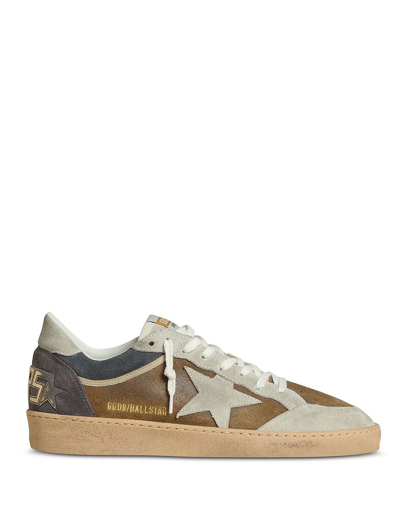 ゴールデングース メンズ シューズ スニーカー スエード Golden Goose Unisex Ballstar Waxed Suede Sneakers Brown Grey グレー