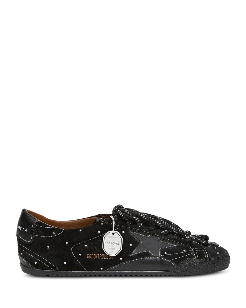 ゴールデングース メンズ シューズ スニーカー レザー Golden Goose Men's Running Dad Crack Leather Sneakers Black ブラック