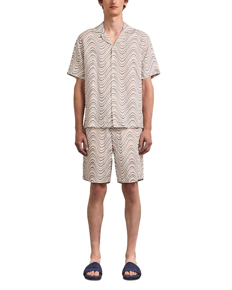 フレスコボールカリオカ メンズ トップス シャツ リネン Frescobol Carioca Roberto Linen Shirt Coastal Blue ブルー｜ReVida 店