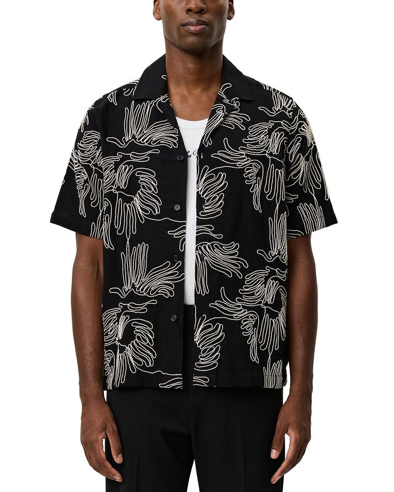 レ ドゥ メンズ トップス シャツ フラワー柄 フラワー Les Deux Liam Floral Shirt Black ブラック|ReVida 店