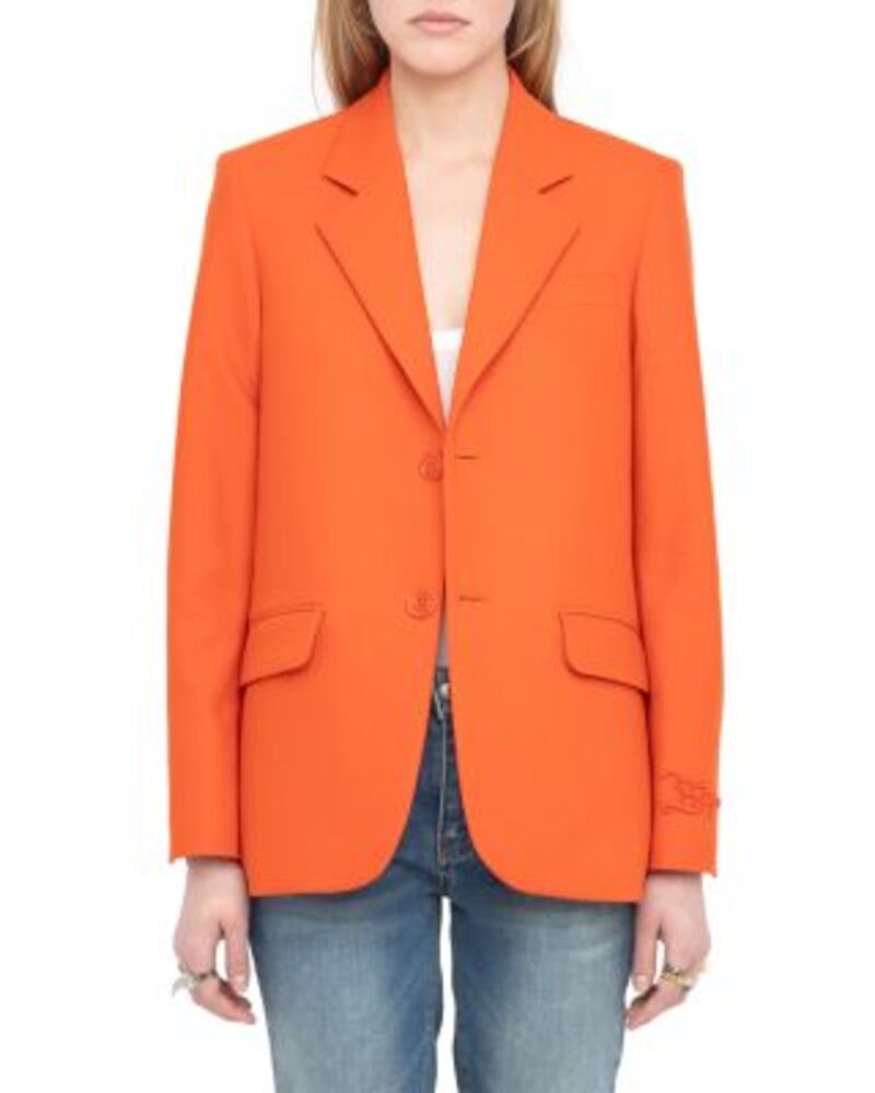 ザディグ エ ヴォルテール レディース アウター ジャケット・ブルゾン ブレザー Zadig & Voltaire Vanille Notched Collar Blazer Tangerine タンジェリン
