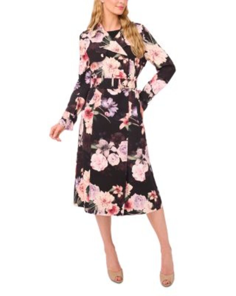 テッドベーカー レディース アウター コート フラワー柄 プリント フラワー Ted Baker Anastasia Floral Printed Trench Coat Coral Pink ピンク