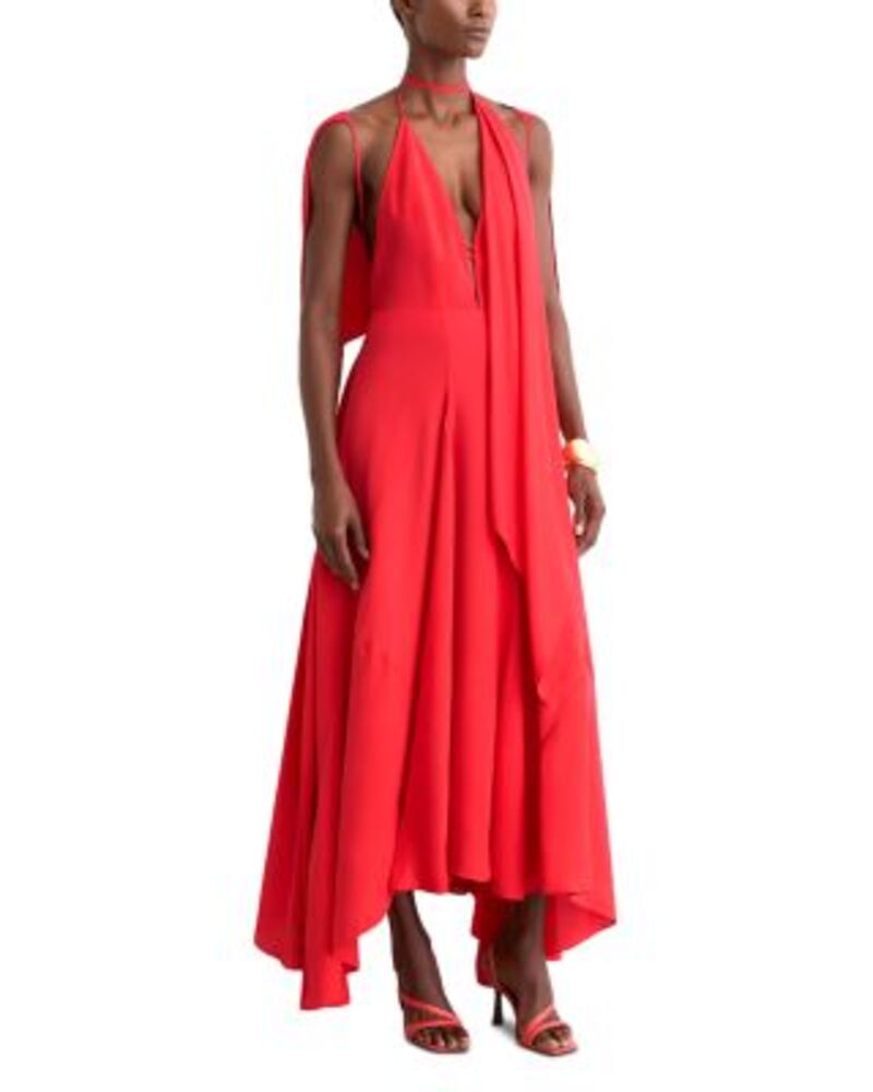 レイス レディース トップス ワンピース マキシ REISS Evory Layered Maxi Dress Orange オレンジ