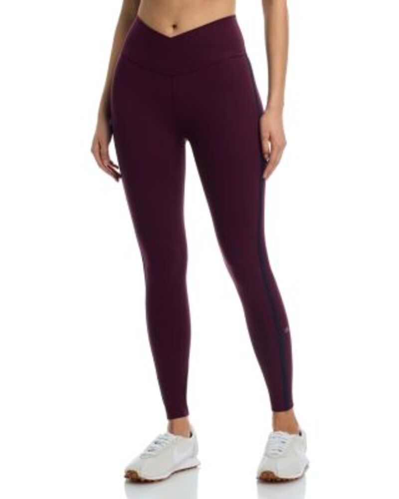 スピリッツフィフティファイブ レディース ボトムス レギンス Splits59 Mia Rigor Striped Leggings DARK CHERRY/INDIGO インディゴ