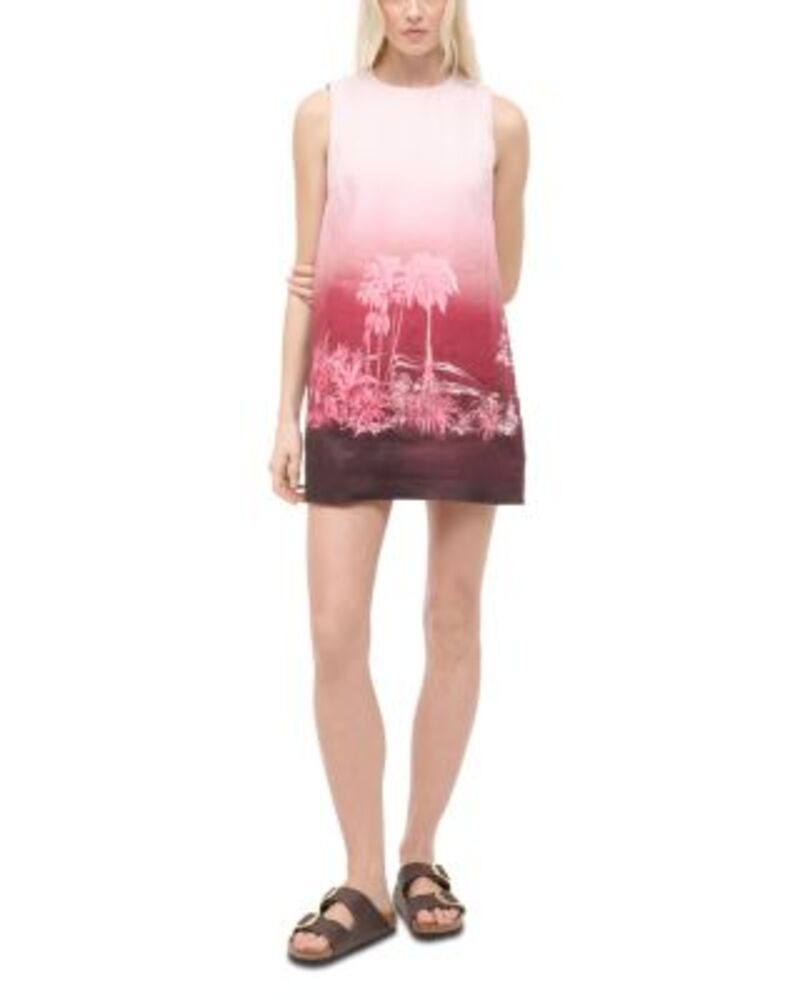 スタウド レディース トップス ワンピース ミニ リネン STAUD Brea Linen Mini Dress California｜ReVida 店