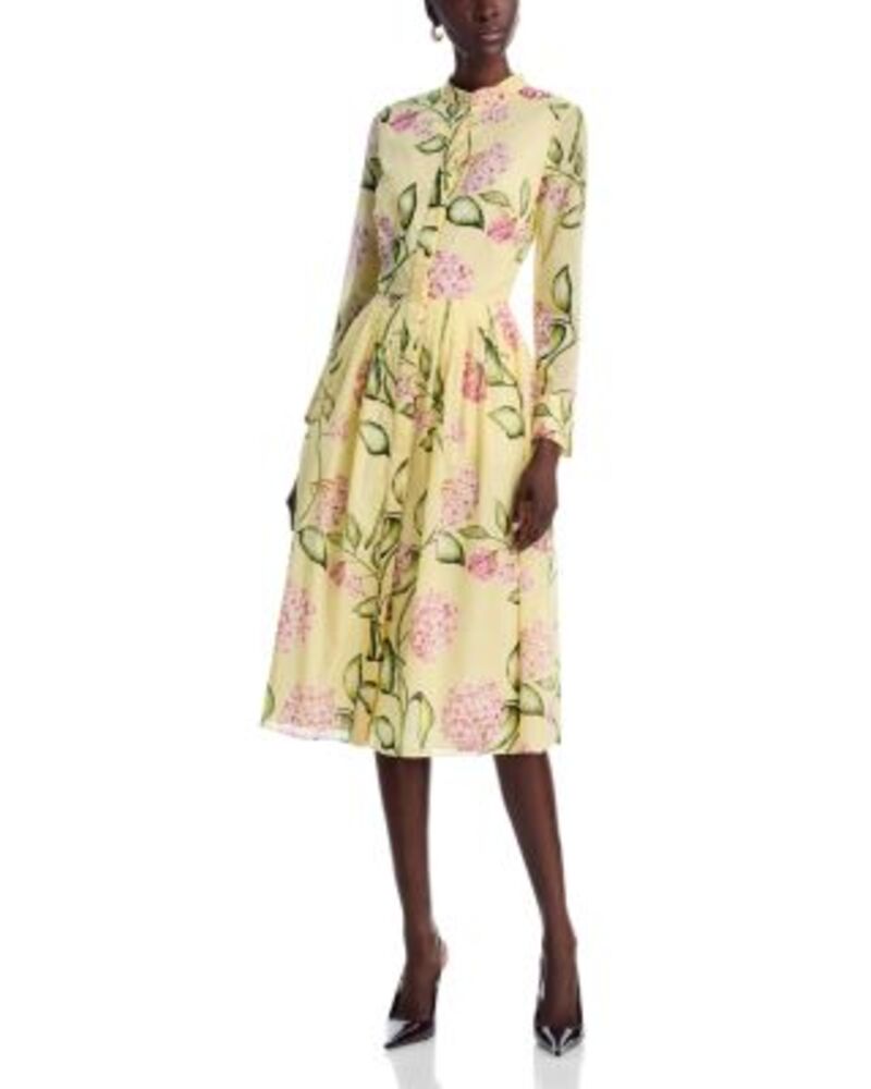 オスカー デ ラ レンタ レディース トップス シャツ ハイネック Oscar de la Renta High Neck Shirtdress Pink/Butter ピンク