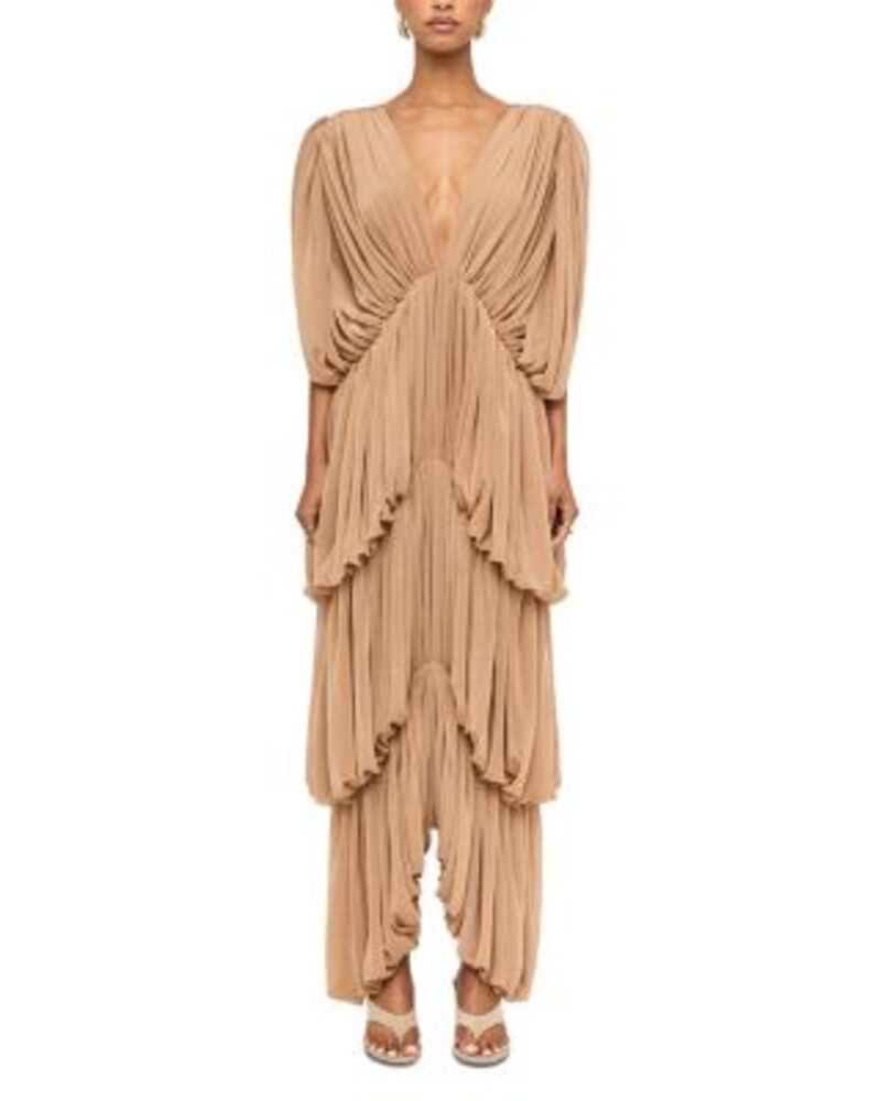 ロニーコボ レディース トップス 衣裳 Ronny Kobo Damier Dress Nude ワンピース-レディースファッション