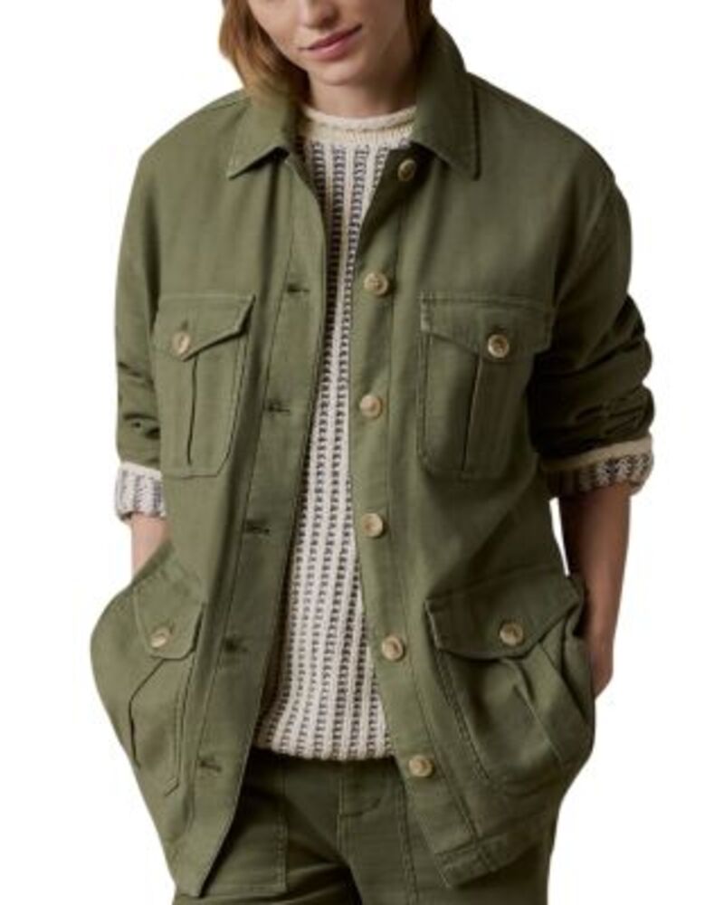 ファレティ レディース アウター ジャケット・ブルゾン Faherty Soft Stretch Safari Jacket Moss