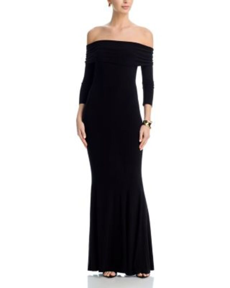 ノーマカマリ レディース トップス ワンピース Norma Kamali Fishtail Gown Black ブラック
