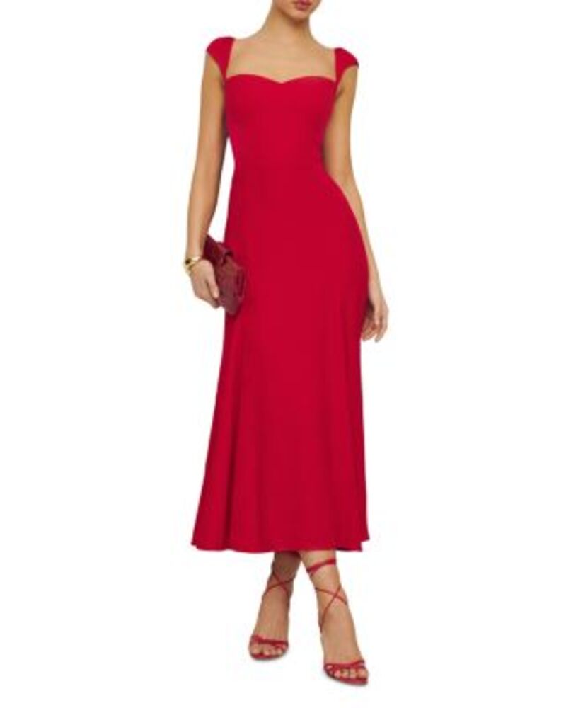 リフォーメーション レディース トップス ワンピース Reformation Bryson Dress Cherry|ReVida 店