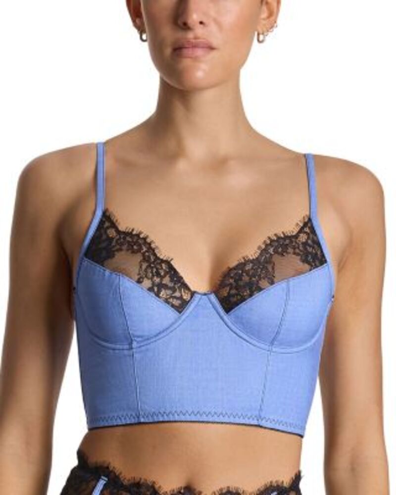 ハンキーパンキー レディース アンダーウェア ブラジャー デニム レース Hanky Panky x Lexi Wood Katrina Denim & Lace Underwire Longline Bra Denim デニム