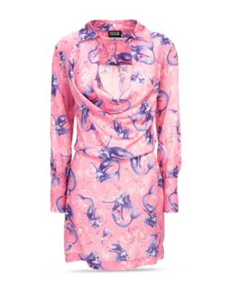 ヴェルサーチ レディース トップス ワンピース サテン Versace Jeans Couture Satin Siren Dress Orchid