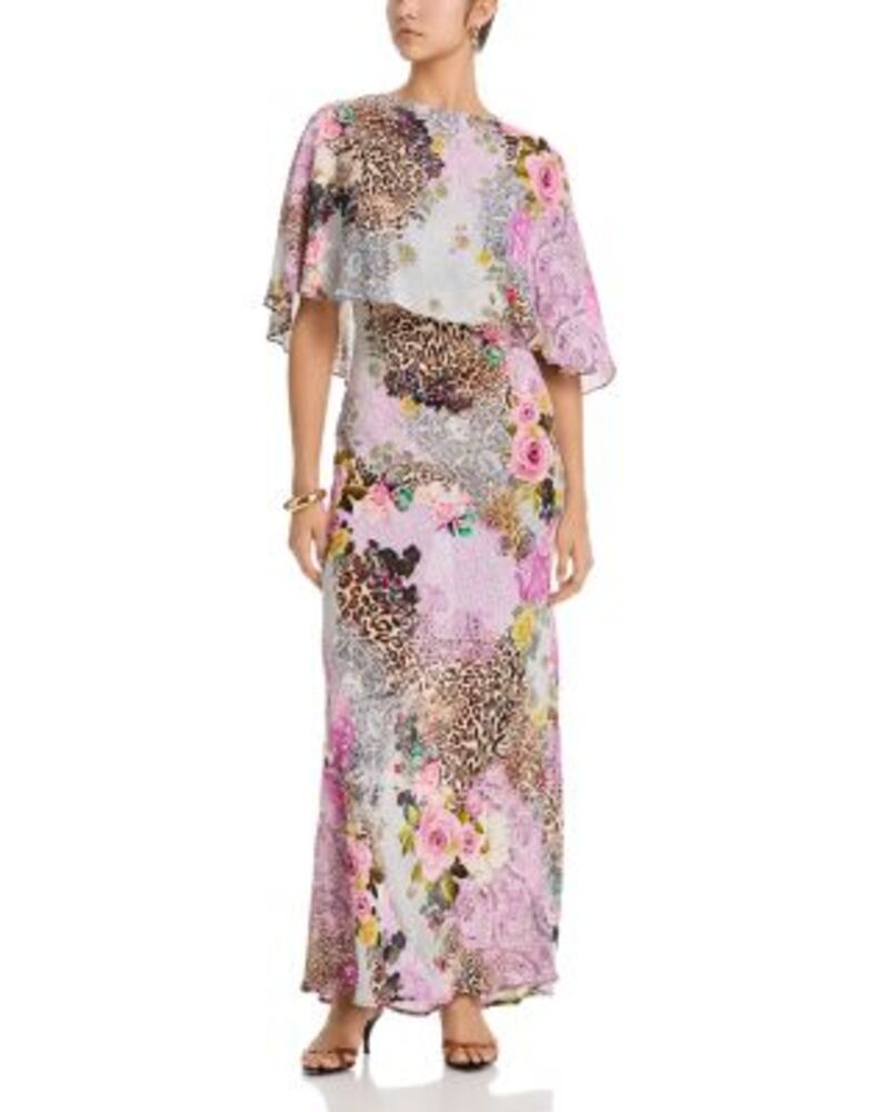 エーエフアールエム レディース トップス 衣装 ケープひな型 旗がしら ケープ マキシ AFRM Izel Cape Maxi Dress Natural Patchwork
