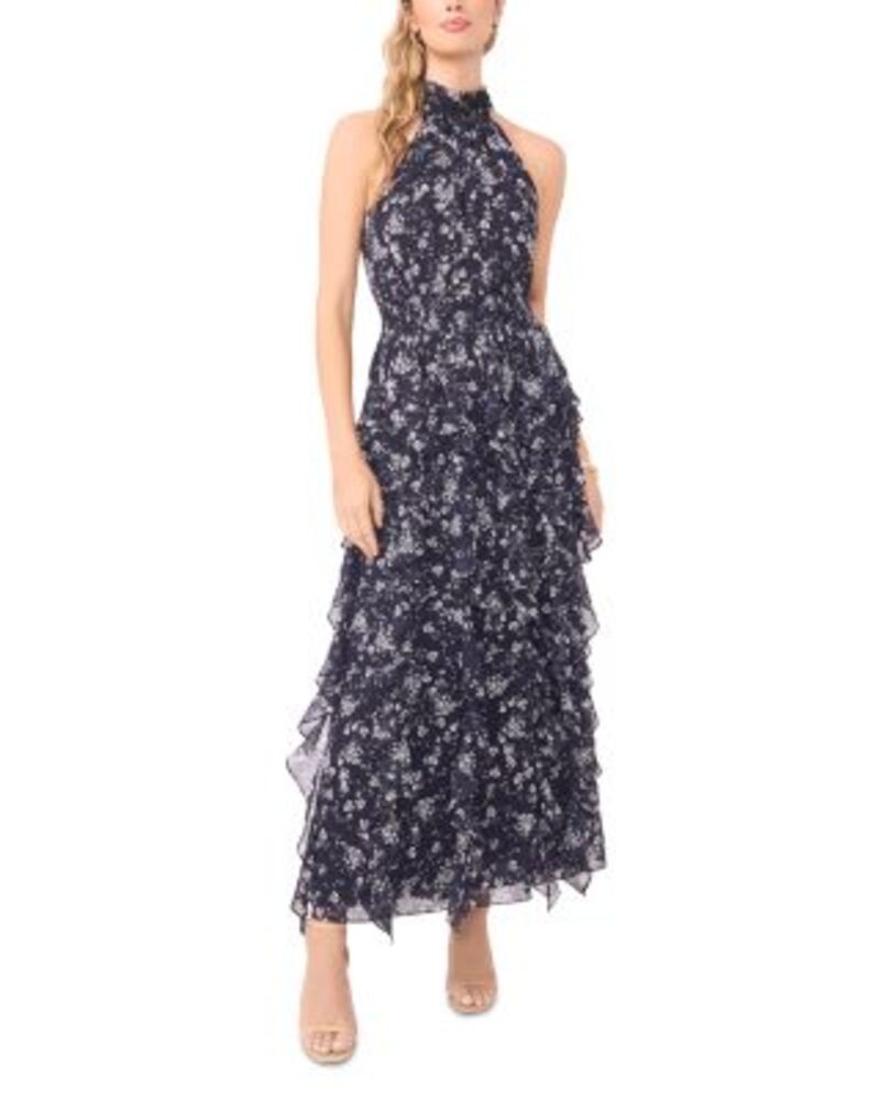 ワンステイト レディース トップス 衣装 フラウンス マキシ 1.STATE Cascading Ruffle Maxi Dress Classic Navy 米国海軍