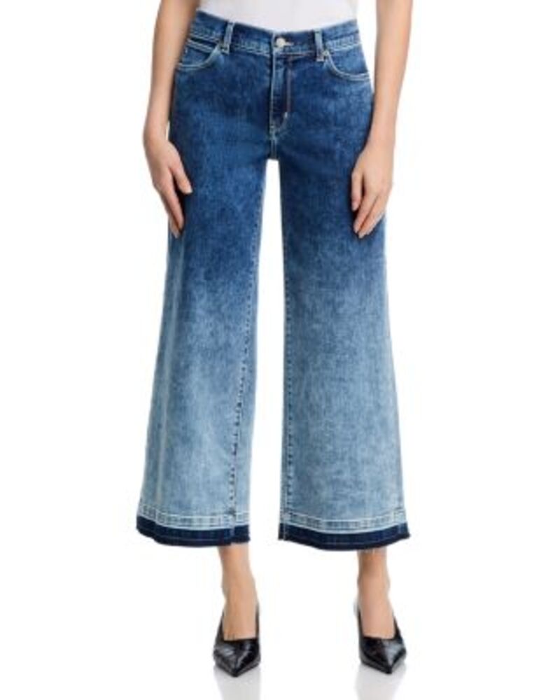 コビーハルペリン レディース ボトムス デニムパンツ ワイドレッグ アンクル ジーンズ Kobi Halperin Rafaella High Rise Ankle Wide Leg Jeans in Gradient｜ReVida 店