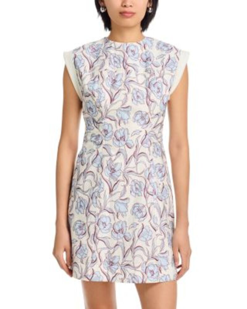 スリーワンフィリップリム レディース トップス ワンピース フラワー柄 ミニ キャップ フラワー 3.1 Phillip Lim Cap Sleeve Floral Mini Dressky Blue ブルー