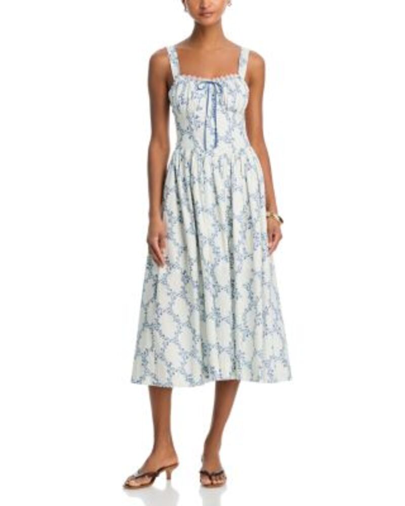 ムーンリバー レディース トップス ワンピース ミディ Moon River Corset Midi Dress Off White オフホワイト