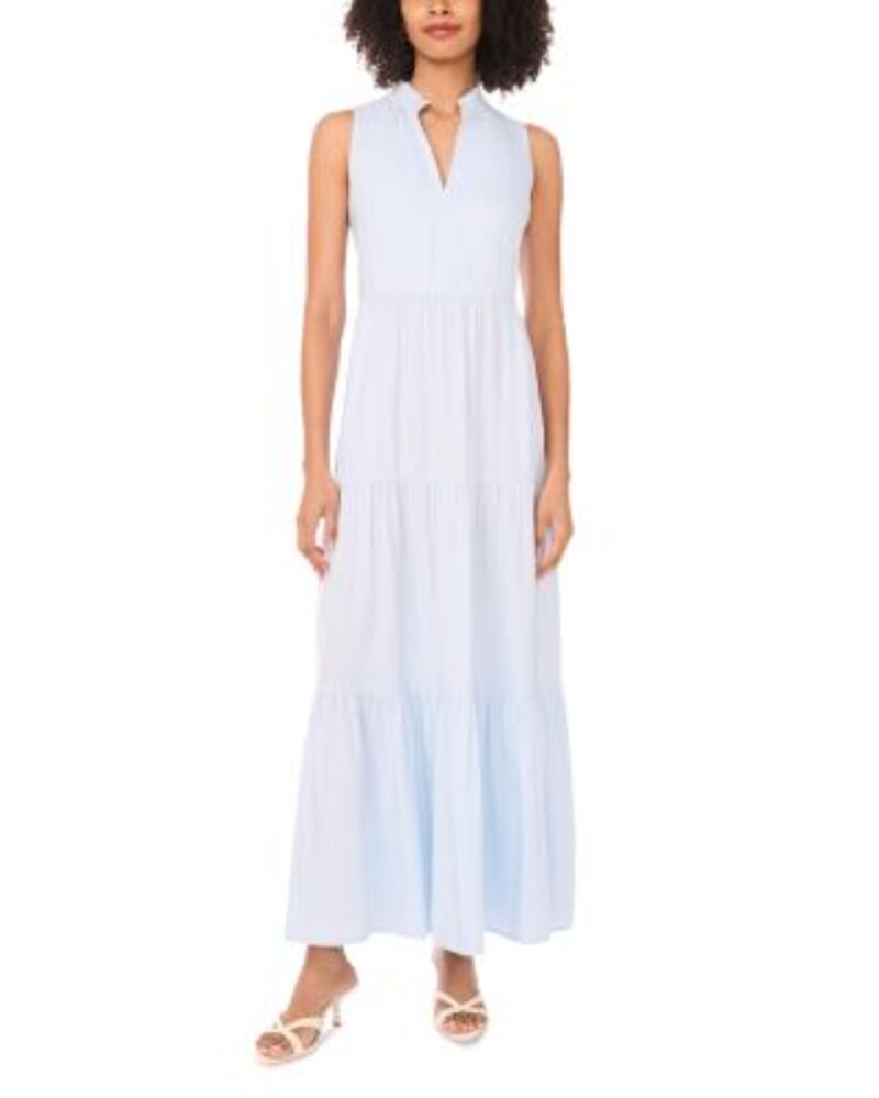 ヴィンスカムート レディース トップス 衣裳 V首っ玉 ティアード ノースリーブ マキシ VINCE CAMUTO V Neck Sleeveless Tiered Maxi Dressky
