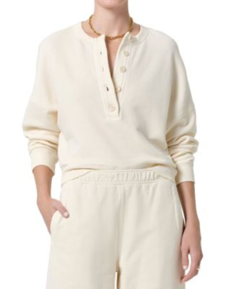 シチズンズ オブ 人間らしさ レディース アウター パーカー・スウェット プルオーバー Citizens of Humanity Rhomboid Henley Sweatshirt Cream 皮膚軟化剤