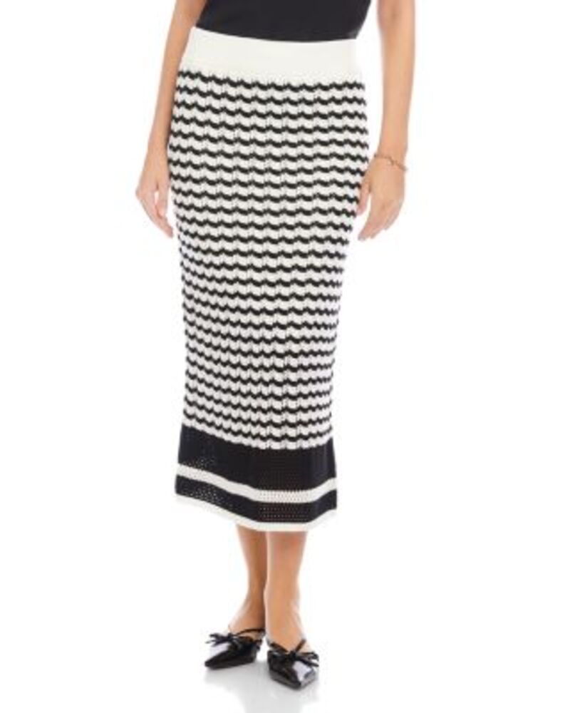 フィフティーントゥエンティ レディース ボトムスカート ミディ Fifteen Twenty Zoe Crochet Midi Skirt Black ブラック
