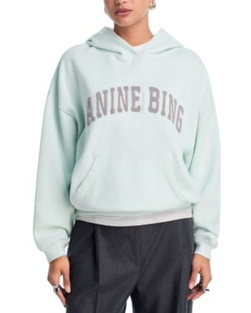 アニービン レディース アウター パーカー・スウェット フリース Anine Bing Harvey Fleece Hoodie Green 緑であること