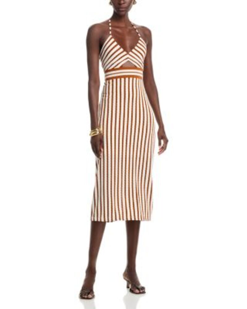 レイミー ブルック レディース トップス ワンピース Ramy Brook Stevie Dress Coffee Stripe コーヒー