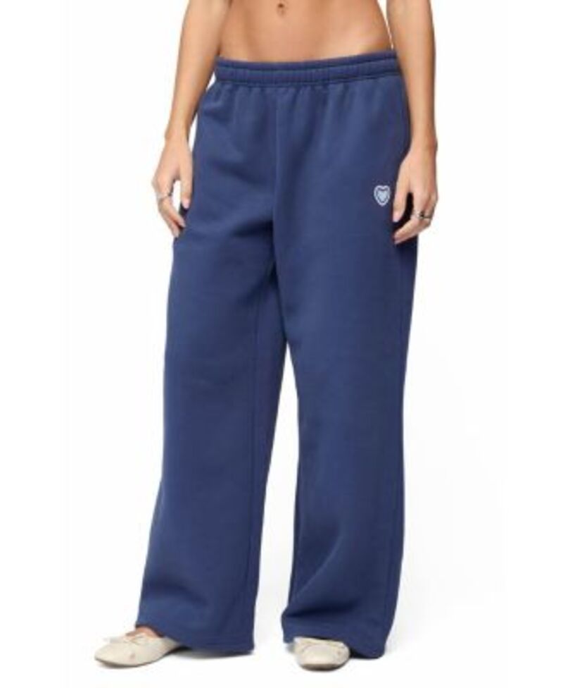 アディクテッド レディース ボトムス カジュアルパンツ スウェットパンツ Edikted Glitter Girl Sweatpants Navy ネイビー|ReVida 店