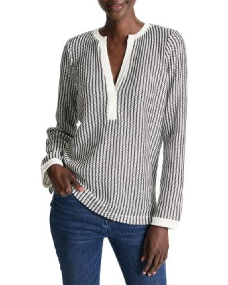 ニックプラスゾーイ レディース トップス シャツ Vネック NIC+ZOE Zig Zag Split V Neck Top Indigo Multi インディゴ