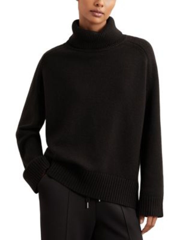 レイス レディース アウター ニット・セータートルネック REISS Brooklyn Turtleneck Sweater Chocolate チョコレート