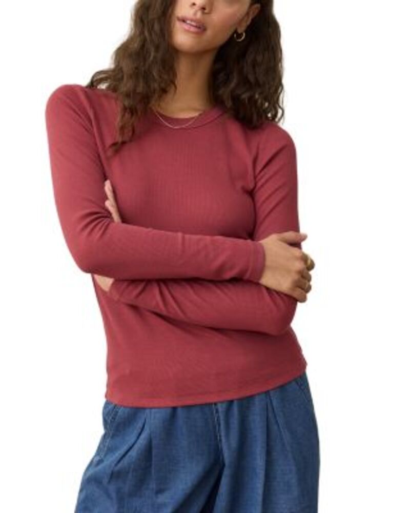 マリーン レイヤー レディース トップス Tシャツ クルーネック Marine Layer Lexi Crewneck Tee Ruby ルビー