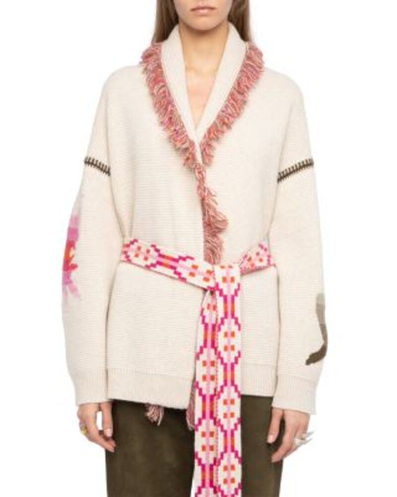 ザディグ エ ヴォルテール レディース アウター カーディガン ウール コート Zadig & Voltaire Alpa Wool Cardigan Coat Cream クリーム｜ReVida 店