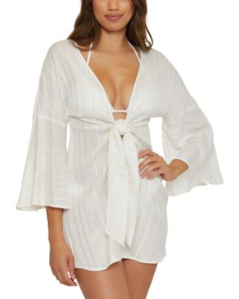 ベッカバイレベッカバーチュー レディース トップス シャツ BECCA by Rebecca Virtue Radiance Plunge Front Cover-Up Tunic White ホワイト|ReVida 店