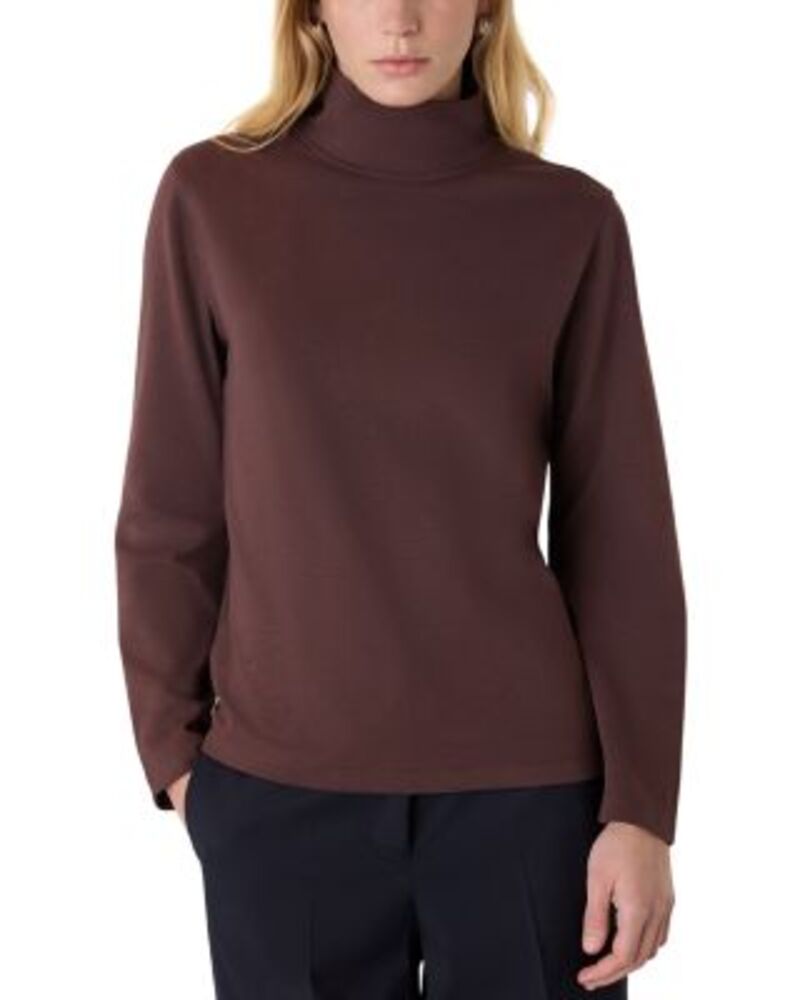 ホイッスルズ レディース アウター ニット・セーター スタンドネック ジャージー Whistles Long Sleeve Funnel Neck Jersey Sweater Brown ブラウン
