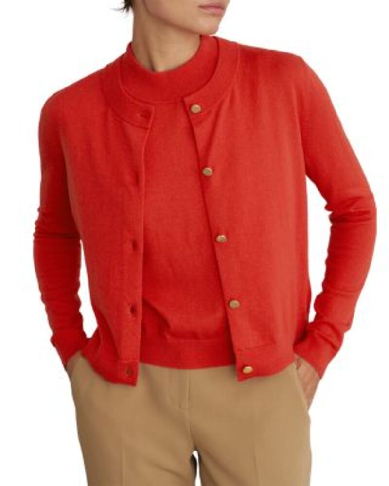ホッブスロンドン レディース アウター カーディガン HOBBS LONDON Priya Cardigan Hibiscus Red レッド