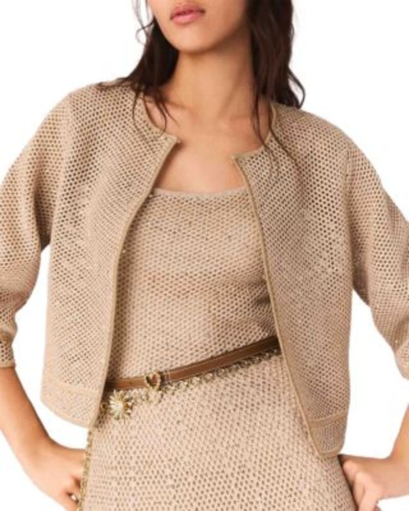 マージュ レディース アウター カーディガン スパンコール ニット Maje Sequin Knit Cardiganude｜ReVida 店