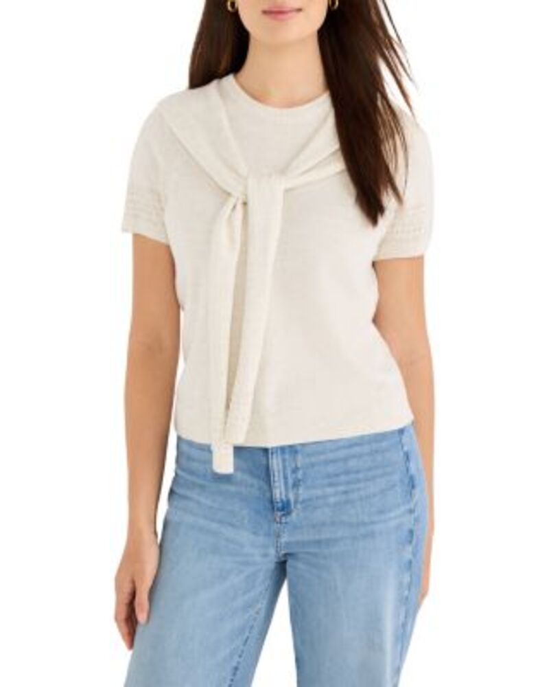 ニックプラスゾーイ レディース アウター ニット・セーター NIC+ZOE Piazza Over The Shoulder Sweater Coconut