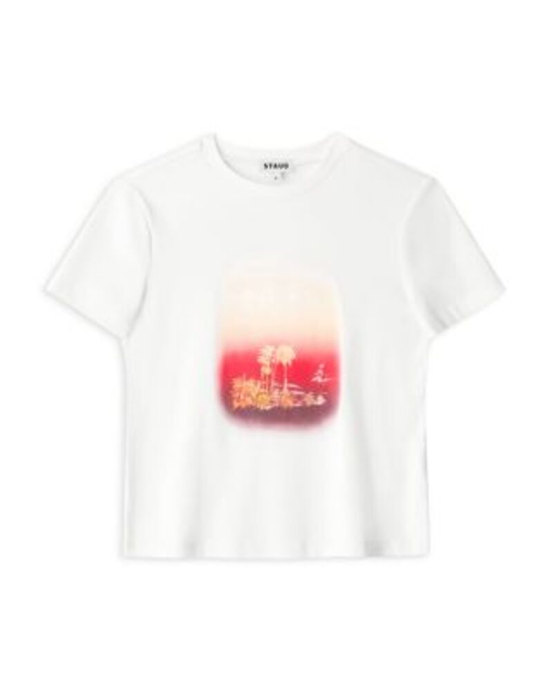 スタウド レディース トップス プルオーバー 労働者の一団のど首 STAUD Crewneck Tee California Sunset