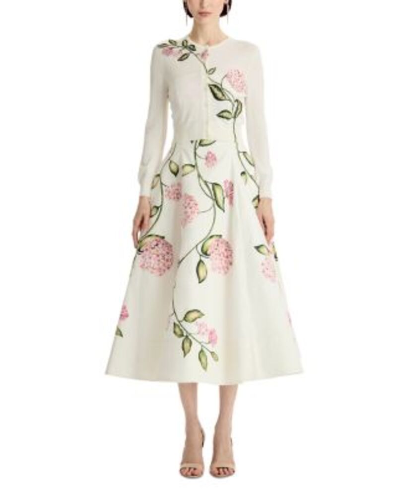 オスカー デ ラ レンタ レディース アウター 編み物・プルオーバー ジレー 刺しゅう Oscar de la Renta Embroidered Cardigan Ivory 象牙色