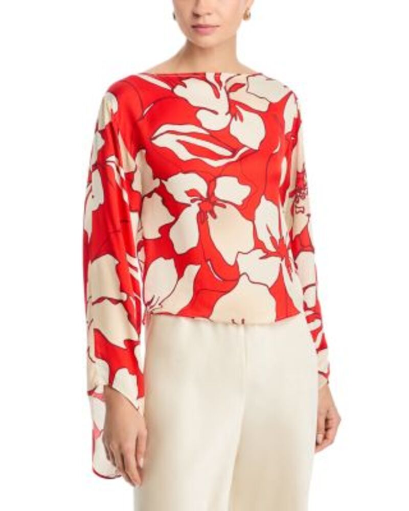 レイミー ブルック レディース トップス シャツ Ramy Brook Amanda Top Crimson Floral クリムゾン｜ReVida 店 36,270円