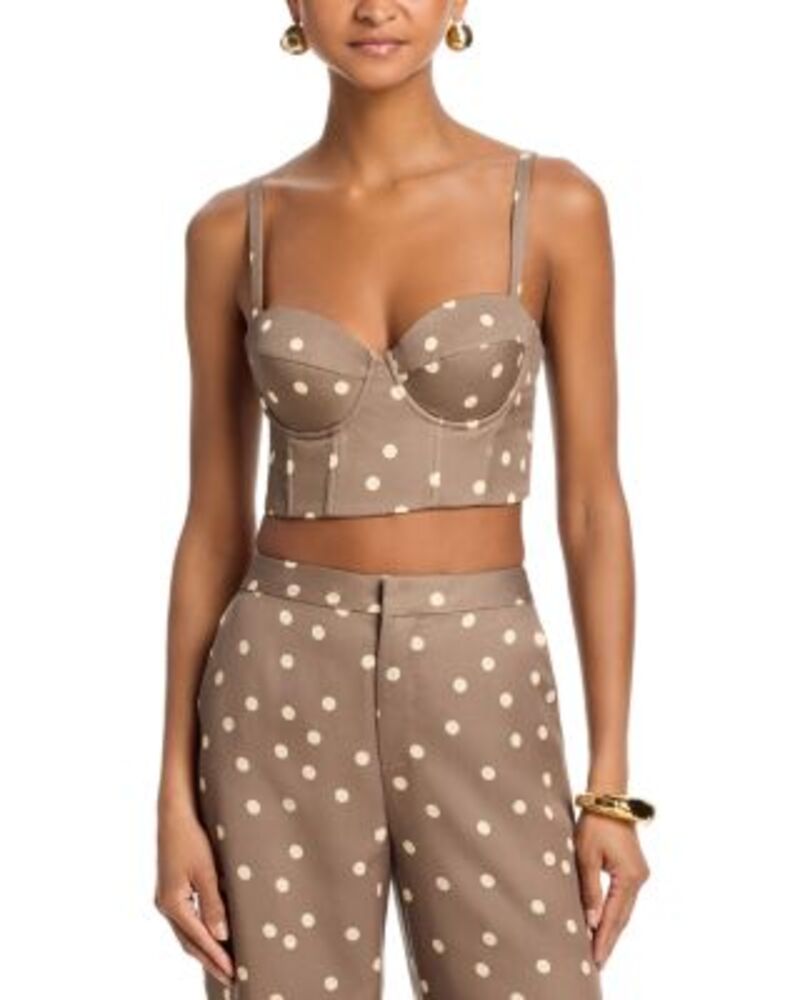 ラジャンス レディース アンダーウェア ブラジャー L'AGENCE Sonya Bralette Cardamom/Ecru Polka Dot エクリュ