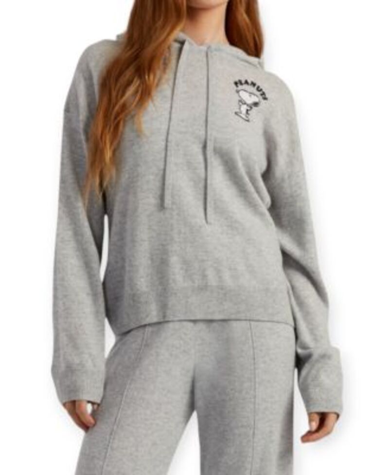 チンティアンドパーカー レディース アウター パーカー・スウェット 羊毛 Chinti \u0026 Parker Women s Wool-Cashmere Peanuts Athletics Dept Hoodie Light Grey 薄墨色