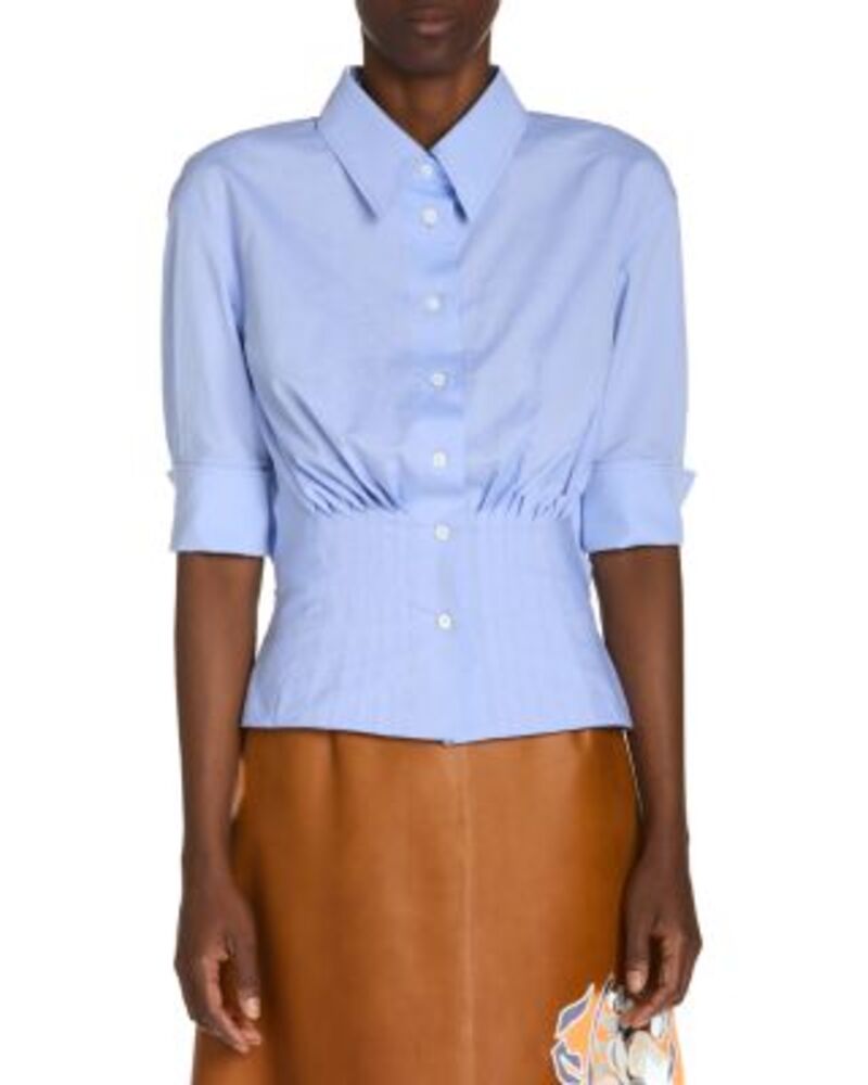 マルニ レディース トップス シャツ Marni Poplin Shirt Iris Blue ブルー