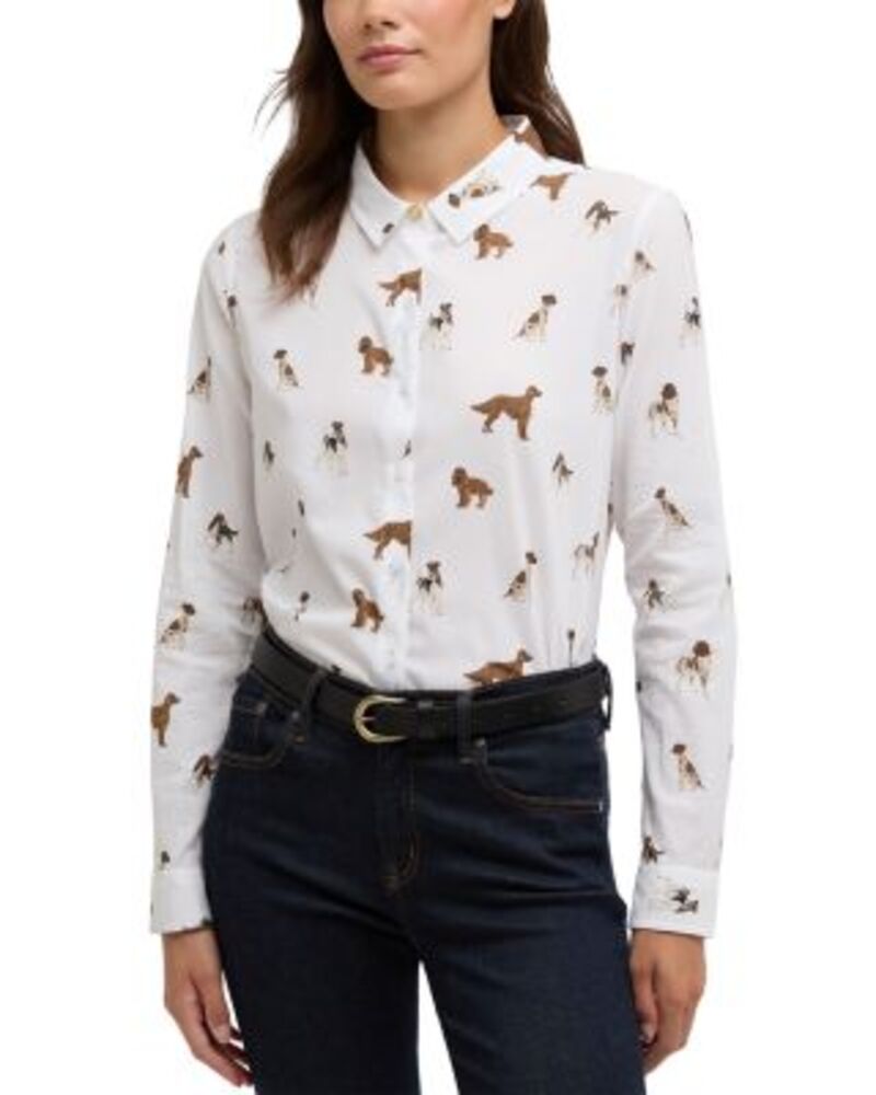 バブアー レディース トップス シャツ Barbour Safari Shirt Multi Dog マルチカラー