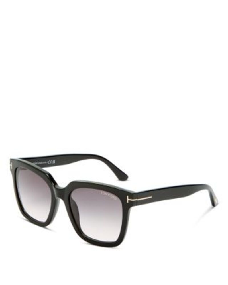 トム・ジェラルド・r・フォード レディース 付属物 サングラス・アイウェア Tom Ford Selby Square Sunglasses 55粍 Black 黒いこと