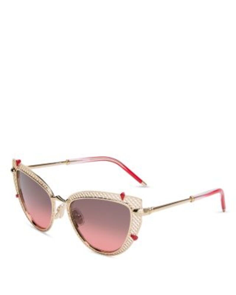 クリスチャン・ルブタン レディース アクセサリー サングラス・アイウェア Christian Louboutin Cat Eye Sunglasses 54mm Gold/Smoke Gradient スモーク