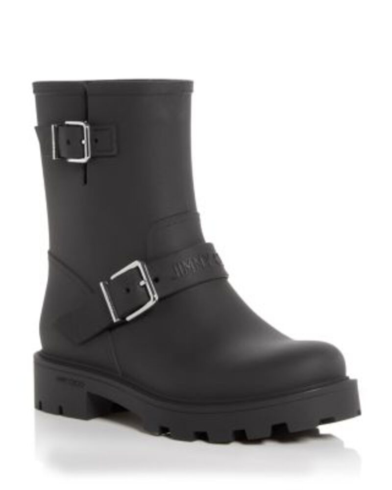 ジミーチュー レディース シューズ ブーツ・レインブーツ Jimmy Choo Women's Bikerain Boots Black ブラック