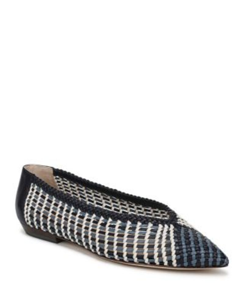 ヴェロニカ ベアード レディース シューズ パンプス レザー Veronica Beard Women's Bancroft Woven Leather Ballet Flats Blue Multi ブルー｜ReVida 店