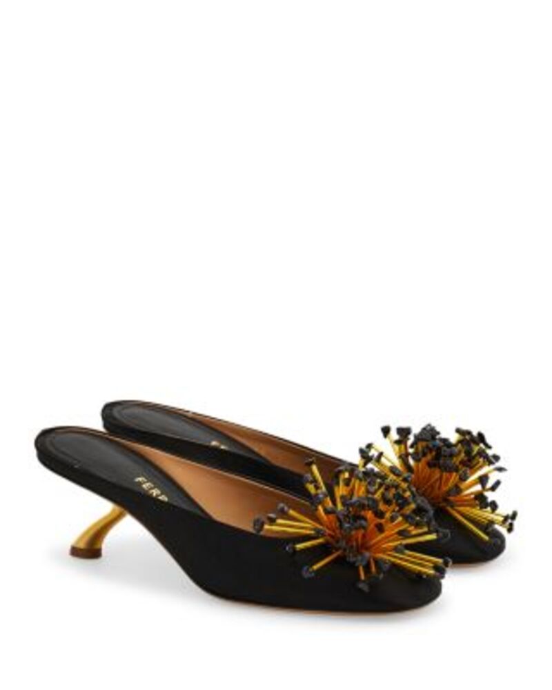 フェラガモ レディース シューズ サンダル ヒール FERRAGAMO Women'sculptural Heel Mules Nero