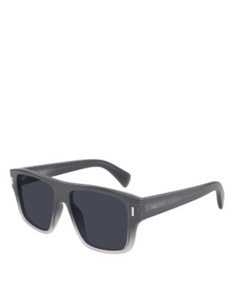 マックイーン レディース 佩び物 サングラス・アイウェア McQueen Rectangular Sunglasses 55粍 GREY/BLUE 薄墨色