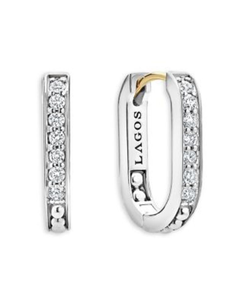 ラゴス レディース アクセサリー ピアス・イヤリング LAGOSterling Silver Caviar Spark Diamond Hoop Earringsilver シルバー